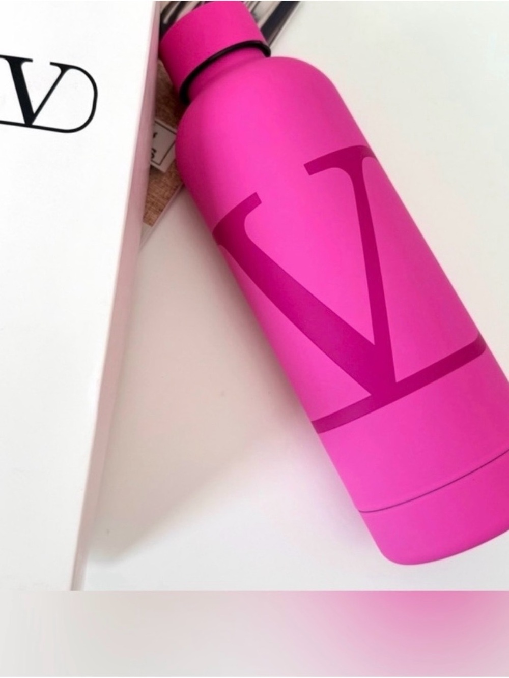 Valentino hot pink water bottle
